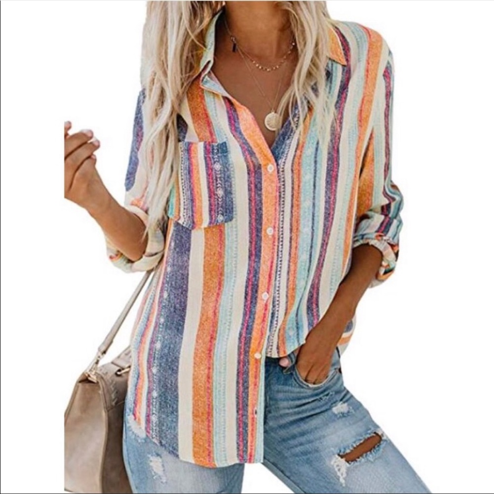 Vici Multicolor Button Down - image 1
